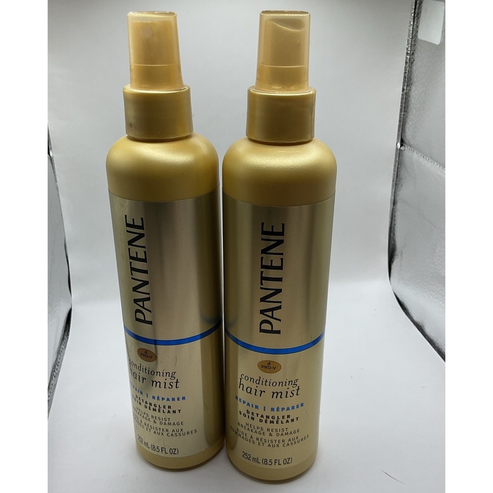 Lot of 2 Pantene Pro-V Leave-In Conditioning Hair Mist Repair Detangler 8.50 oz